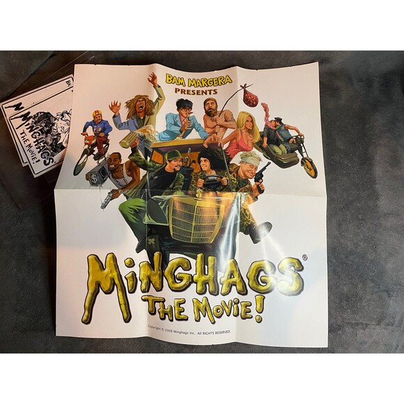 SIGNED Bam Margera's "MINGHAGS THE MOVIE!" WITH POSTER AND STICKERS - Picture 8 of 10